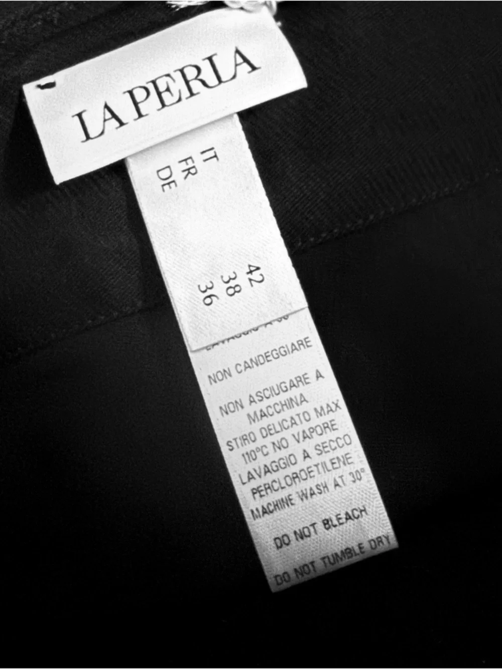 La‎ Perla Black Mini Wrap Skirt NWT Size 6
